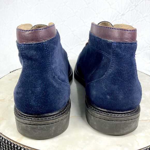 Sebago Chukka Boots Mens 9.5 Navy Blue Suede Leather Turner Lace Up Classic Shoe - Picture 8 of 13